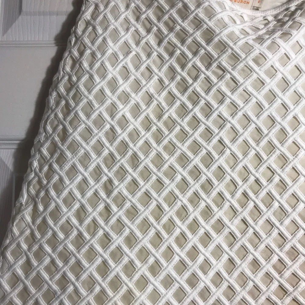 Tory Burch Textured A-Line Skirt - White / Cream S